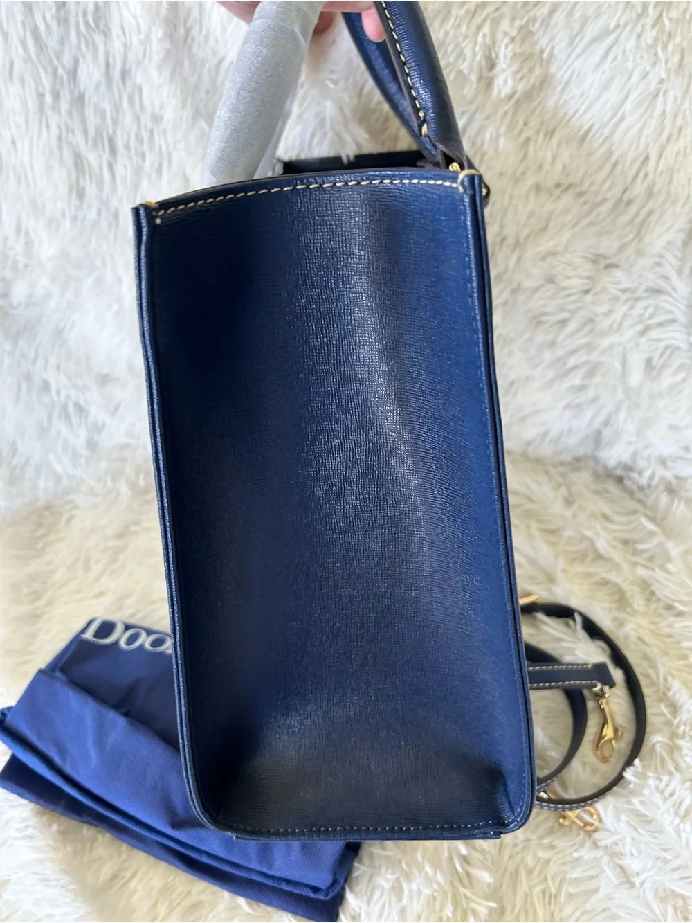 Dooney & Bourke Janine Saffiano Leather tote in marine